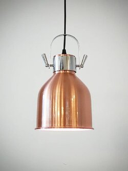 โคมไฟห้อย 9147 โลหะสีทองแดง หัวเงินเมทัลลิก สไตล์อินดัสเทรียล