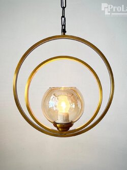 โคมไฟแขวน-โคมไฟห้อย 15108-1P วงแหวนทอง เรียบหรู