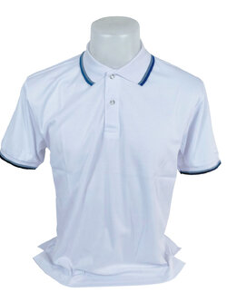 เสื้อโปโลสีขาว ปกมีลาย แขนจั๊ม ลดราคาล้างสต๊อก พร้อมส่ง