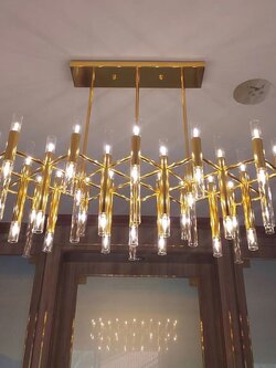 โคมไฟเพดาน L808-51 หรูหราโมเดิร์น ดีไซน์ทองเงางาม