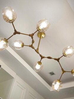 โคมไฟแขวน 8289-8 กิ่งไม้ปรับหมุนได้ แก้วใสดีไซน์พิเศษ