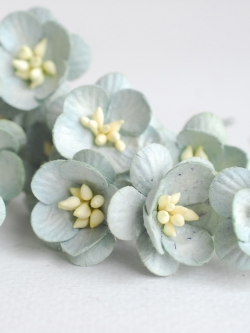 ดอกไม้กระดาษสา ดอกซากุระกระดาษ ดอกไม้กระดาษสาราคาส่ง ดอกไม้กระดาษสำหรับตกแต่งของชำร่วย งานแต่งงาน ทำช่อดอกไม้ติดอกเจ้าบ่าว ข้อมือดอกไม้เจ้าสาว ขนาด2.5 cm. 50 ดอก Paper flowers supplies: DIY wedding tools Cherry blossom (Sakura) 50 pcs. size 2.5 cm.