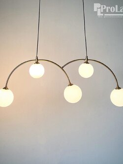 โคมไฟห้อย รุ่น 12058/5 ดีไซน์โค้งสวยสไตล์โมเดิร์น