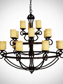 โคมไฟระย้า NS60188/18P วินเทจเทียนสไตล์ หรูหราอบอุ่น