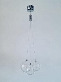 โคมไฟห้อยแก้วทรงกลมสีใส รุ่น P1689/3 PE