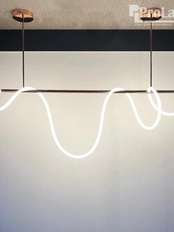 โคมไฟห้อย P2 (RG) ดีไซน์เส้นโค้ง แสงวอร์มไวท์