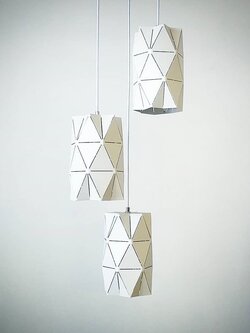 โคมไฟห้อย F891/1 สไตล์โมเดิร์นทรงเรขาคณิต