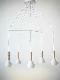 โคมไฟห้อย MORAN-SP5-S WH สไตล์มินิมอล 5 ดวง