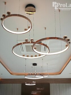 โคมไฟระย้าวงแหวน LED 3 ชั้น รุ่น 7235-5+6+8