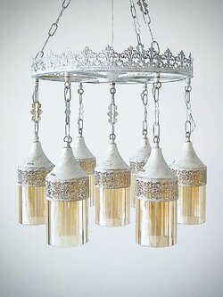 โคมไฟห้อยวินเทจ 6912/6+1 หรูหราสไตล์ยุโรป สว่างอบอุ่น