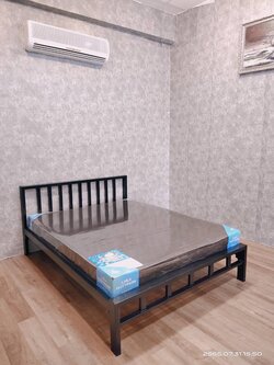 B101-PVC เตียงเหล็ก 5ฟุต ราคารวมที่นอน