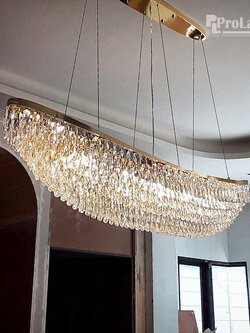 โคมไฟระย้าคริสตัล 20115-1 D180x40H45 (G)