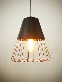 โคมไฟแขวน 9608-C ลวดโลหะโรสโกลด์ สไตล์มินิมอลวินเทจ