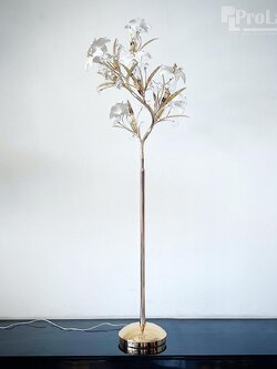 โคมไฟตั้งพื้นดอกไม้เซรามิค คริสตัลหรู รุ่น 6822/7L