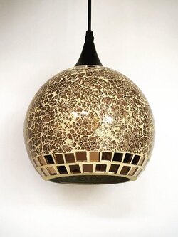 โคมไฟแขวน D706/10B และ D706/1B โมเสกทองสุดหรู