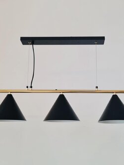 โคมไฟเพดาน 6011-3D ดีไซน์กรวยทองดำสุดโมเดิร์น