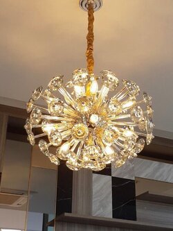 โคมไฟระย้าคริสตัล D9817 ทรงดอกไม้