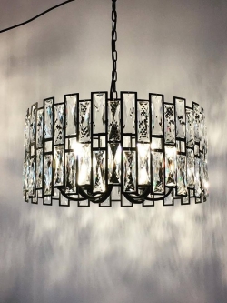 โคมไฟระย้าคริสตัล 9007D-520 BK