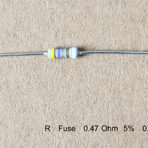 ตัวต้านทานฟิวส์ R ฟิวส์ 0.47 Ohm 5% 0.5W มีแถบสีอะไรบ้าง ?