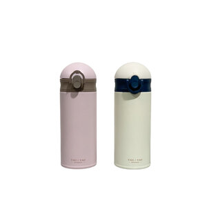 กระบอกน้ำทรงฝาโดม มีปุ่มกดเปิดปิด 350 ml.