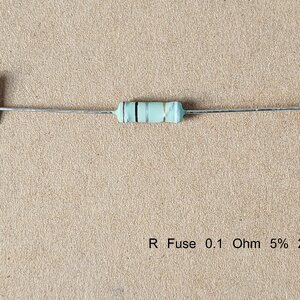 ตัวต้านทานฟิวส์ R ฟิวส์ 0.1 Ohm 5% 2W มีแถบสีอะไรบ้าง ?