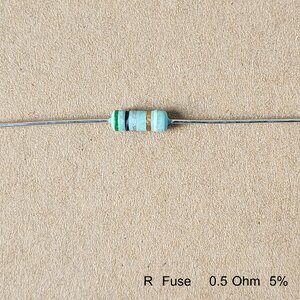 ตัวต้านทานฟิวส์ R ฟิวส์ 0.5 Ohm 5% 2W มีแถบสีอะไรบ้าง ?