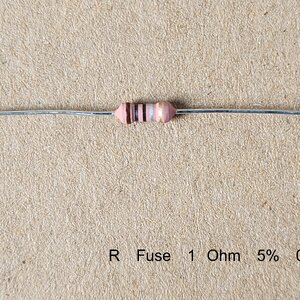 ตัวต้านทานฟิวส์ R ฟิวส์ 1 Ohm 5% 0.5W มีแถบสีอะไรบ้าง ?