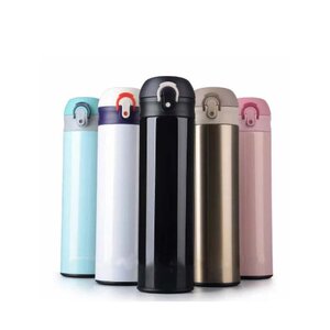 กระบอกน้ำสุญญากาศ แบบกดเปิดฝา 500ml.