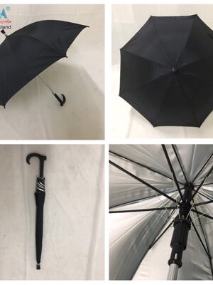 ร่มยาว 24 นิ้ว UV สีดำ ไม้เท้า ร่ม 3in1 (รับสกรีนโลโก้) ผลิตในประเทศไทย รับประกันคุณภาพ คัน 24141- 2018-03-19 14:48:58 2020-08-01 11:29:00