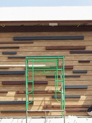 ผนังเมทัลชีตลายไม้ MwooD - U1ุ6 + เมทัลชีตลายไม้ Random @ อุตรดิตถ์