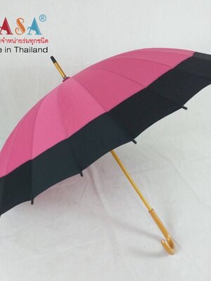 ร่มยาว 24 นิ้ว โครงเหล็กดำ 24 ซี่ แกนไม้ ด้ามไม้ สีชมพูชายสีดำ สวยงามแบบไทยๆ ชิ้น 24K / สีชมพูชายดำ 2020-05-08 10:20:24 2023-10-24 14:42:46