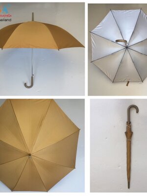 ร่มยาว ขนาด 24 นิ้ว UV ด้ามพลาสติกสีทอง สีไพร (รับสกรีนโลโก้) ผลิตในประเทศไทย รับประกันคุณภาพ คัน 24103 2018-03-19 11:43:19 2020-08-01 15:04:48