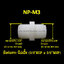 ข้อต่อตรง นิปเปิ้ล (3/8MIP x 3/8MIP) 10 Pcs.