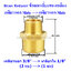 ข้อลดเหลี่ยมทองเหลือง เกลียวนอก (Male) x เกลียวนอก (Male)
