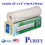ไส้กรองน้ำ เซรามิค (CERAMIC) 10 นิ้ว x 2.5 นิ้ว 0.3 Micron หัวตัดท้ายตัด PURIFY