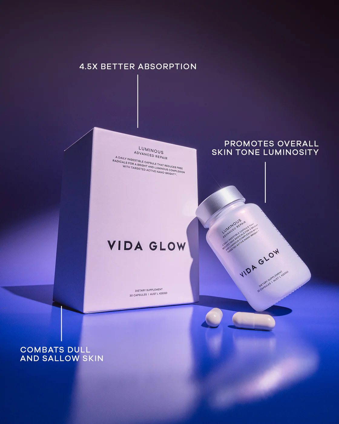 Vida Glow Advanced Repair Luminous Capsules 30 Capsules 0 กรัม